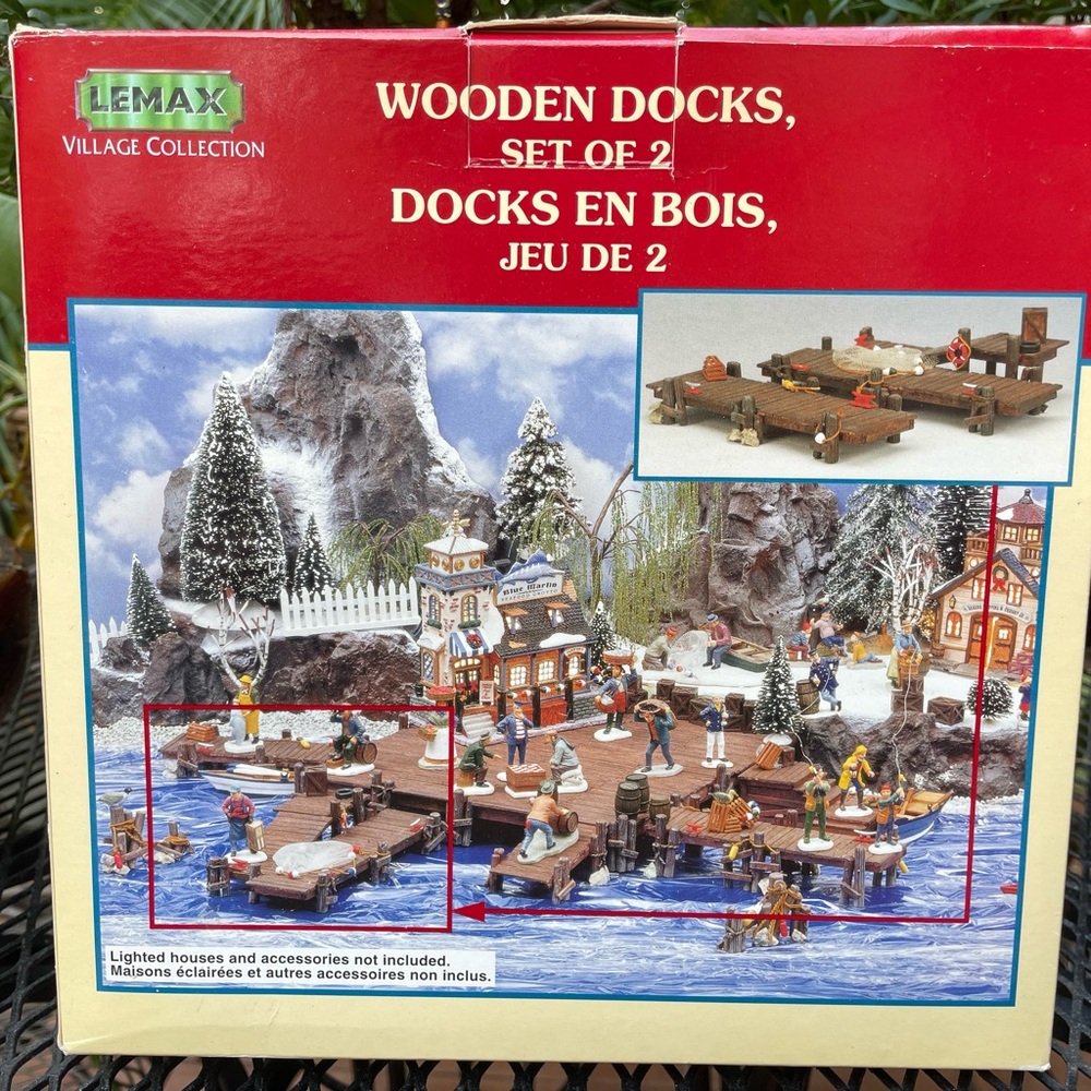 Lemax Village Collection: set of 2 Wooden Docks